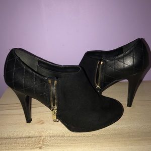 Black heeled booties